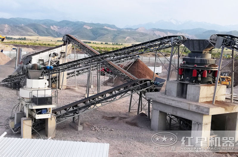 山東淄博粉砂機(jī)處理石頭現(xiàn)場
