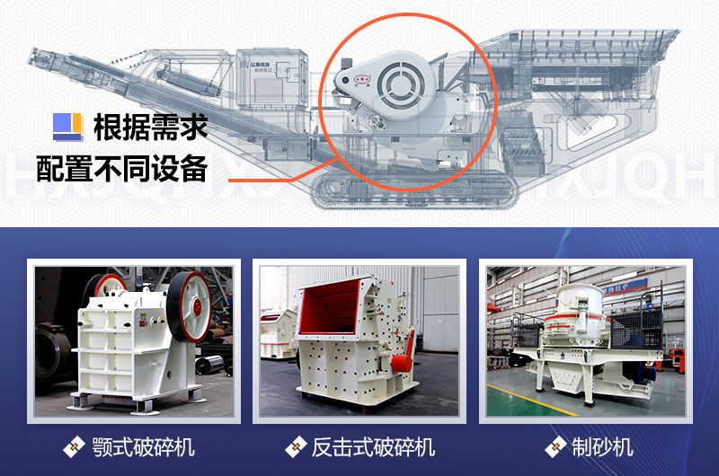 移動(dòng)破碎機(jī)不同的設(shè)備配置，其價(jià)格有所差異